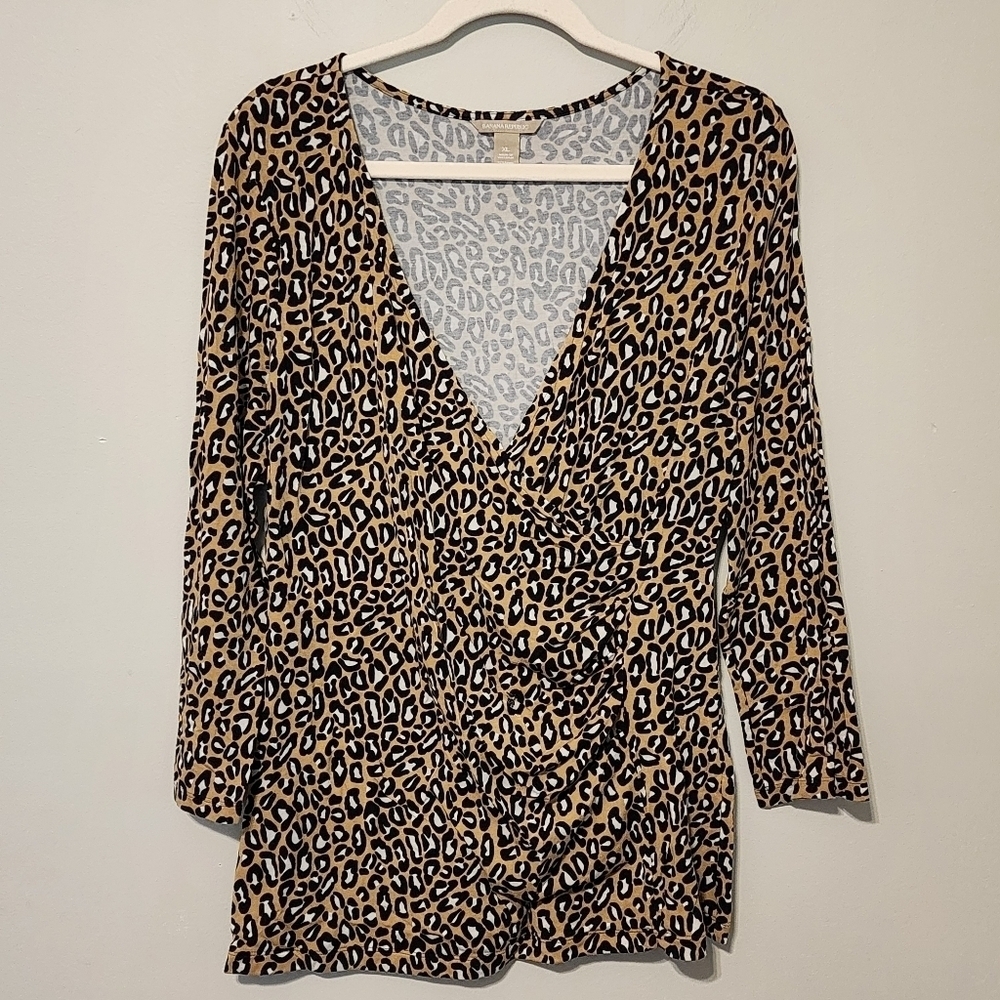 Banana Republic animal print shirt XL